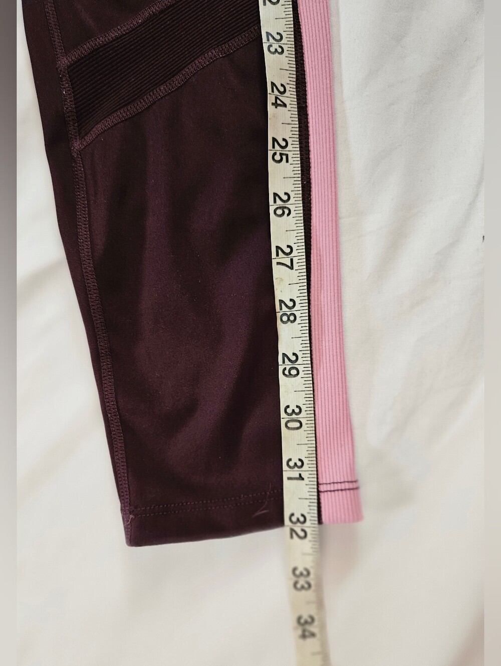 Tangerine Womens Purple & Pink Side Panel Elastic Waist Athletic Leggings Sz Med - Picture 6 of 14